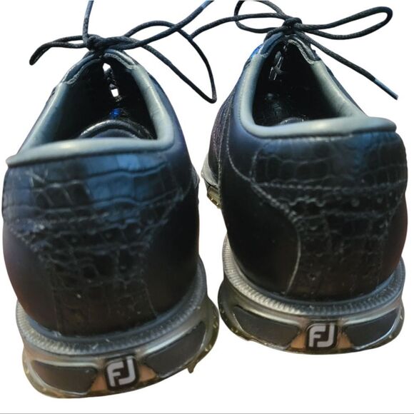 Footjoy Dryjoys Tour Saddle Spiked Mens Golf Shoes, Size 8W - Picture 6 of 13